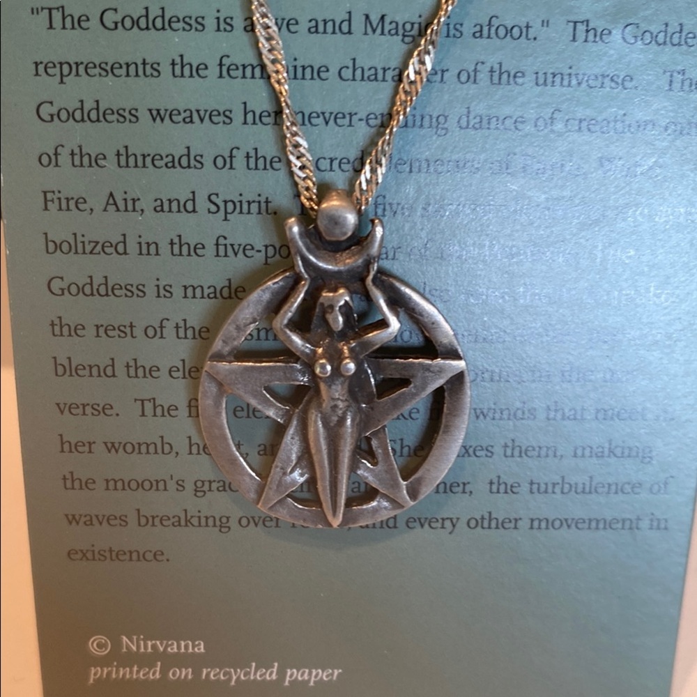 NWT Wicca Pentacle of the Goddess Necklace